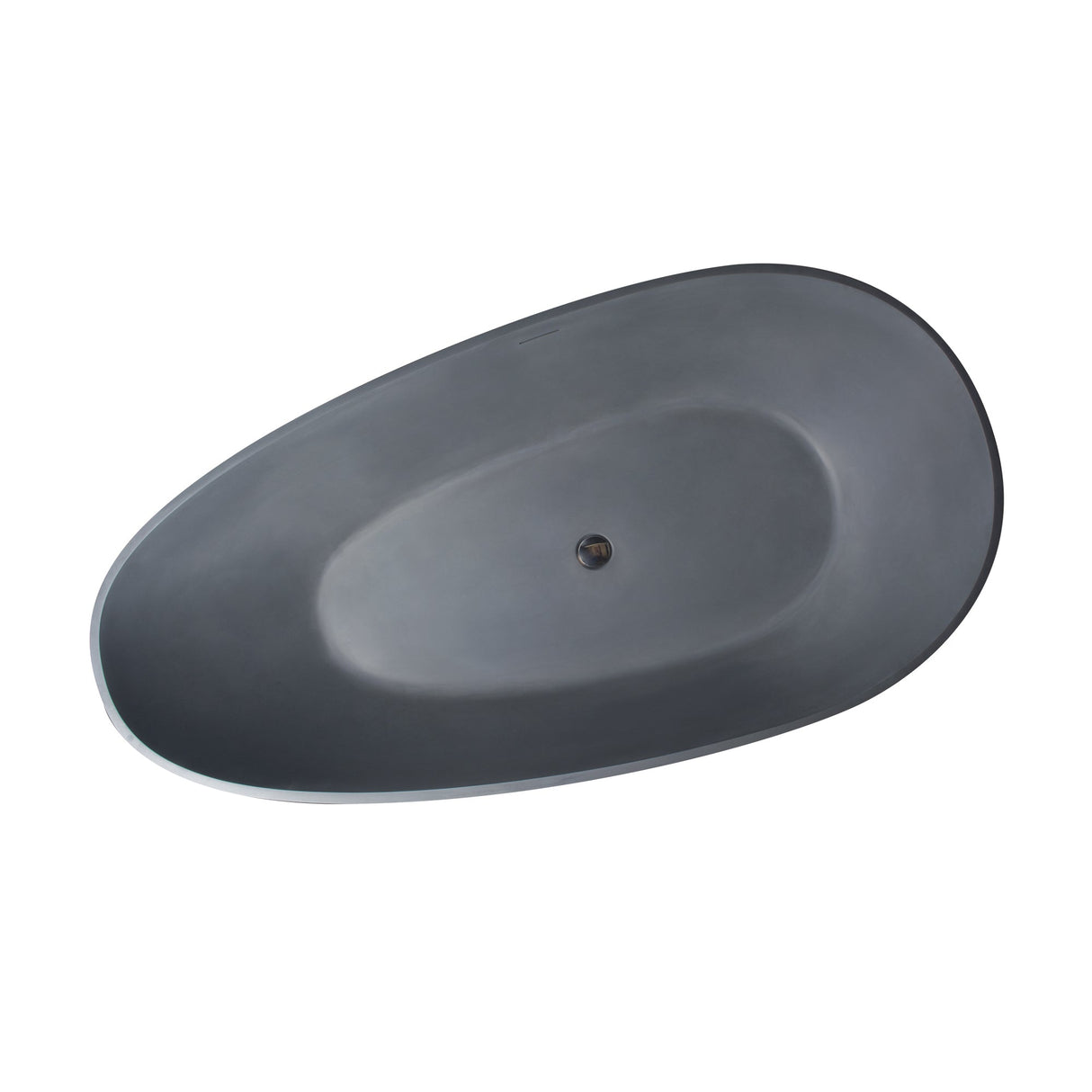 65 Inch Freestanding Solid Surface Soaking Bathtub