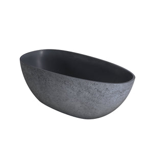 65 Inch Freestanding Solid Surface Soaking Bathtub