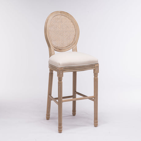 French Country Wooden Barstools,Set of  2