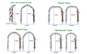 Metal Garden Arch with 8 Style Options
