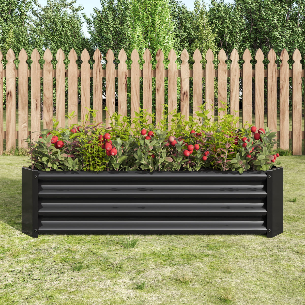 2-Piece Metal Raised Garden Bed Set