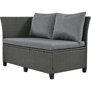 TOPMAX 5-Piece Rattan Patio Sectional Sofa Set