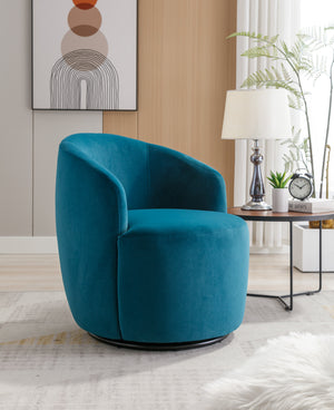 Velvet Fabric Swivel Accent Armchair