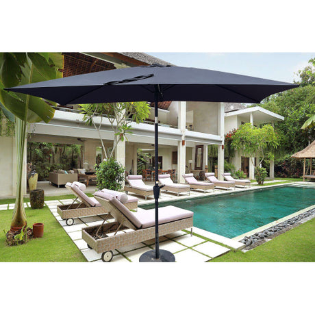 6x9 ft waterproof patio umbrella with crank & tilt