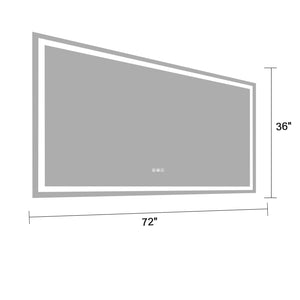 72"×36" LED Mirror Light Bathroom