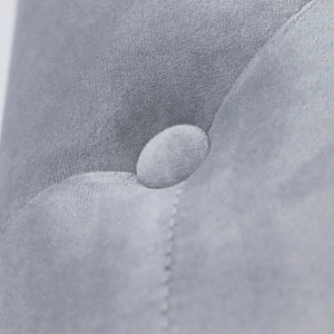 Grey Velvet Chaise Lounge Indoor with Storage & Pillow