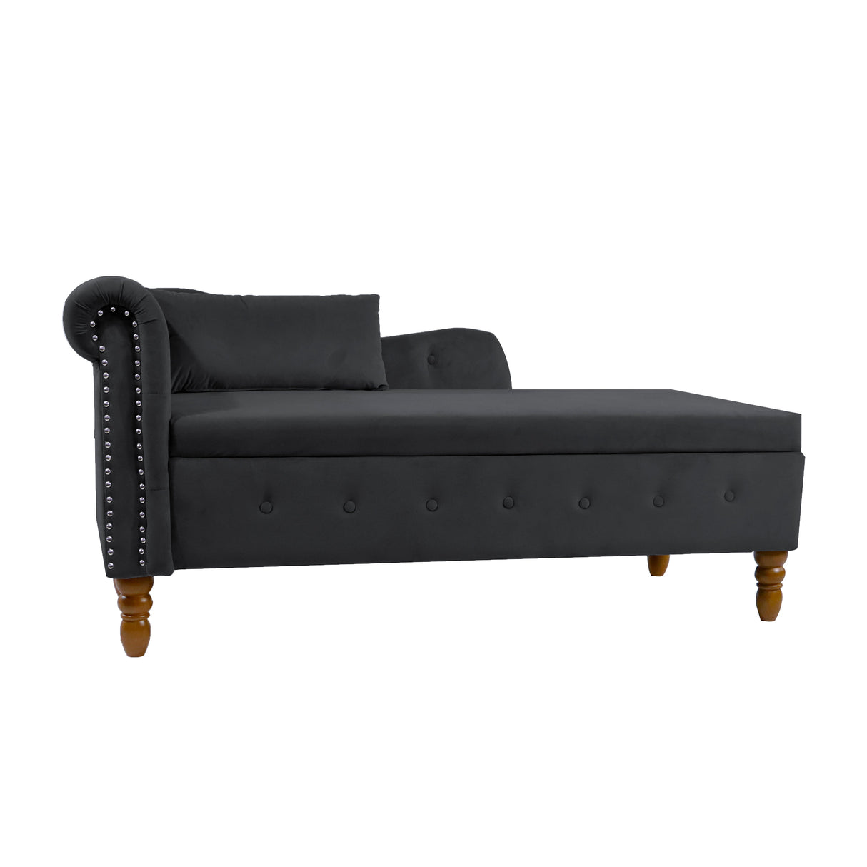 Black Velvet Chaise Lounge