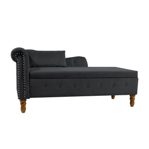 Black Velvet Chaise Lounge