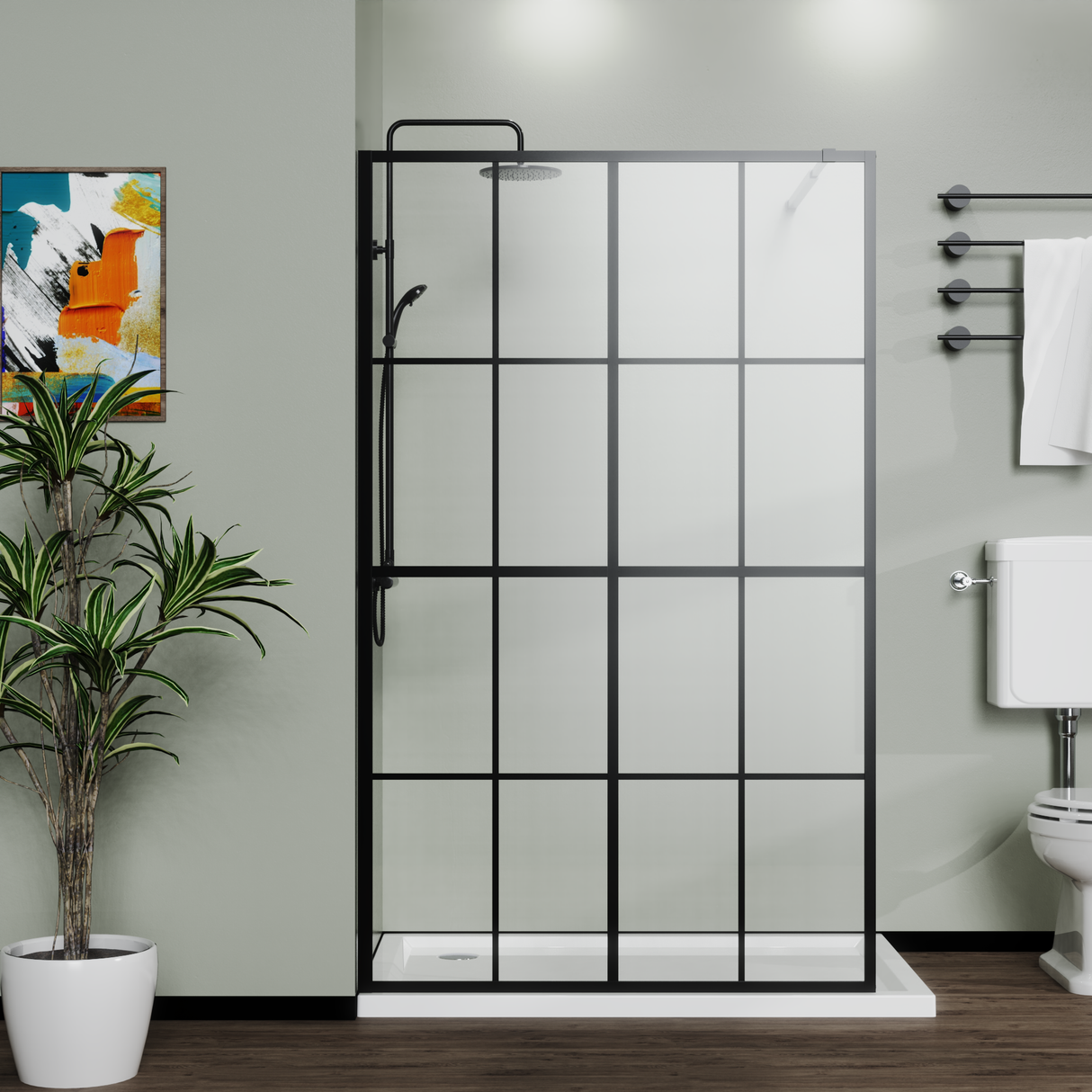 Goodyo 46" X 72" Shower Screen for Walk-in Wet-room