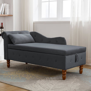 Black Velvet Chaise Lounge