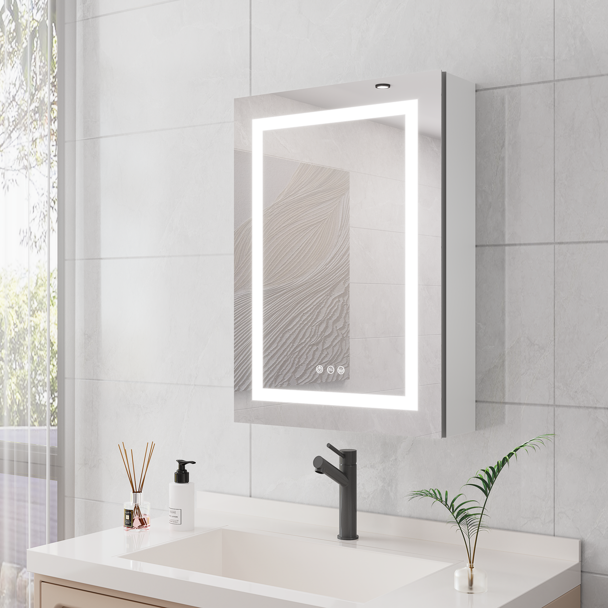 20 X 28 Inch Bathroom Medicine Cabinet with LED Mirror