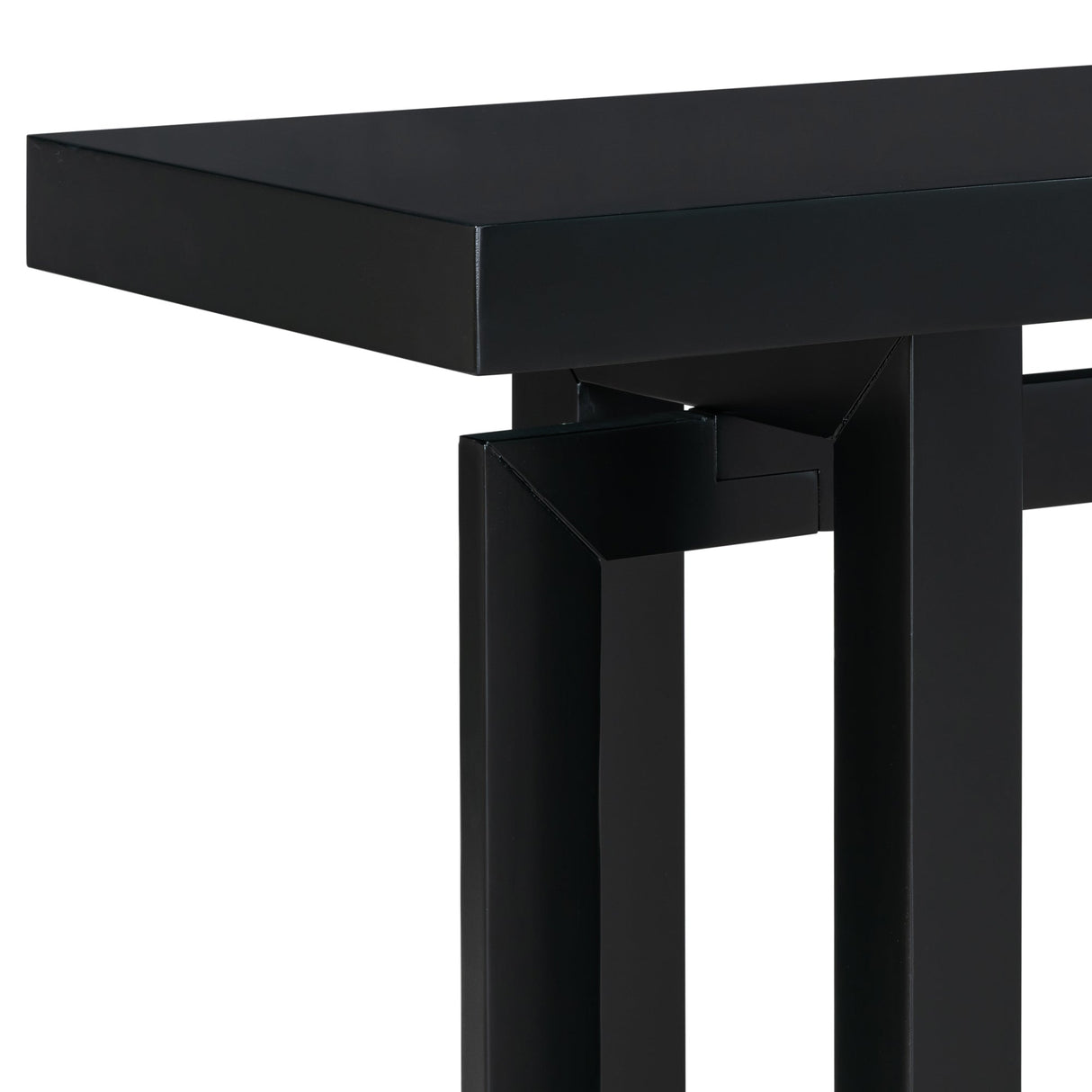 U Style 59.1'' Painted Entryway Table with Pine Veneer