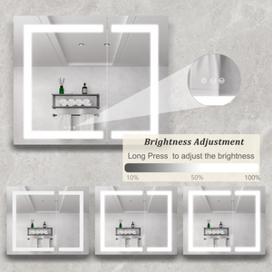 36x30 Inch Medicine Cabinet with LED Vanity Mirror