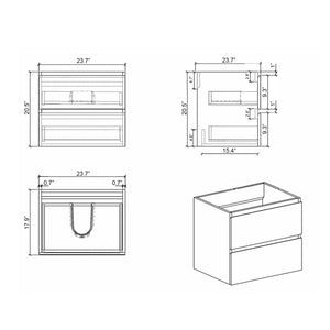 Alice 24W 105 Wall Mount Cabinet Without Basin