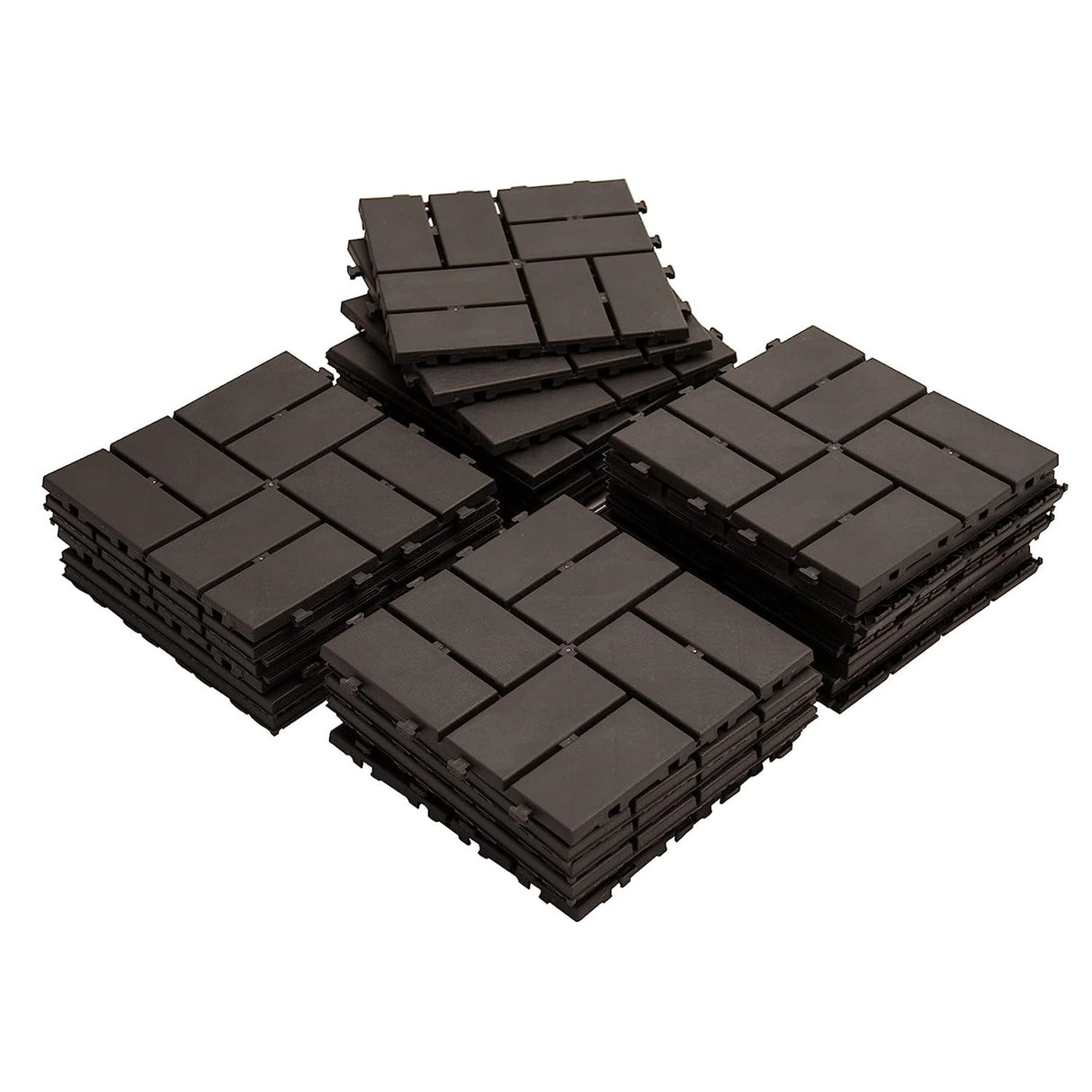 Patio Interlocking Deck Tiles - 12"x12" Composite Flooring
