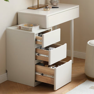Solid Liriodendron Wood Dresser Table with Stool
