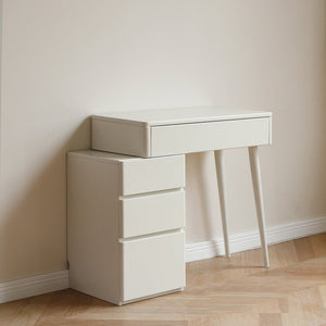 Solid Liriodendron Wood Dresser Table with Stool