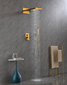 Wall Mounted Shower System with Handheld and Rainfall Head
