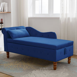 Navy Velvet Chaise Lounge