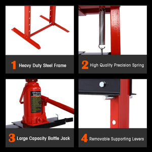 Hydraulic Shop Press - 12-Ton Capacity