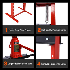 Hydraulic Shop Press - 12-Ton Capacity