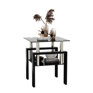 1-Piece Modern Tempered Glass Coffee Table