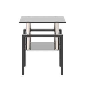 1-Piece Modern Tempered Glass Coffee Table
