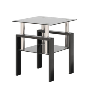 1-Piece Modern Tempered Glass Coffee Table