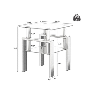 1-Piece Modern Tempered Glass Coffee Table