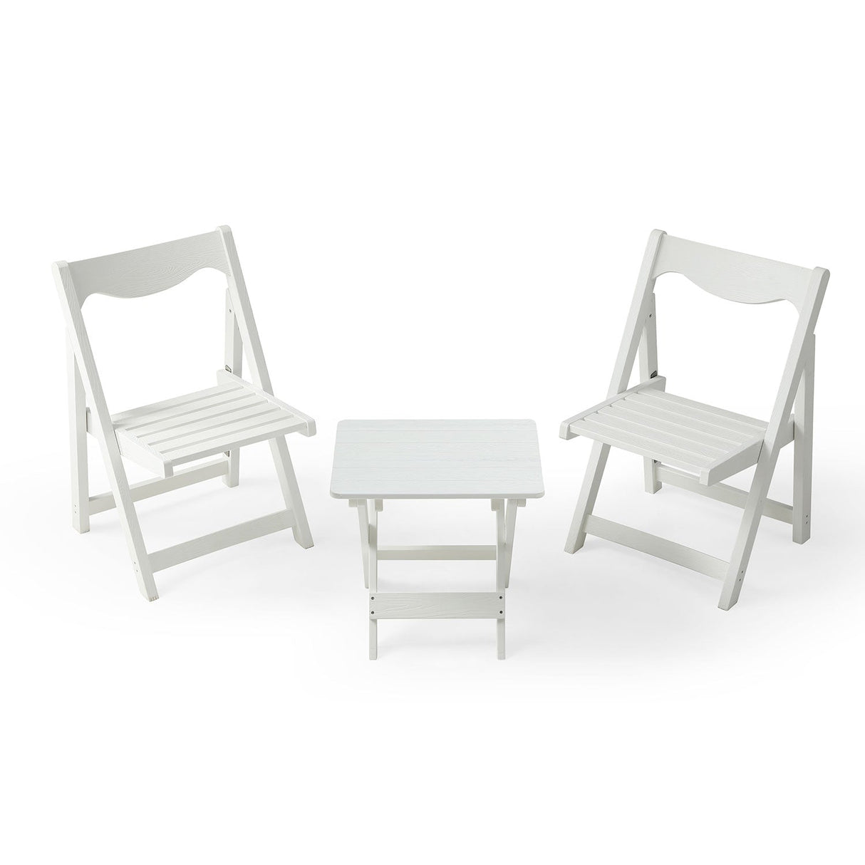 HIPS Foldable Small Table and Chair Set with 2 Chairs and Rectangular Table