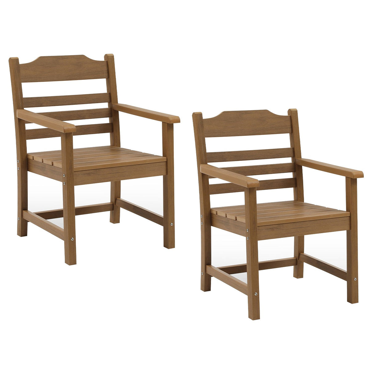Patio Dining Chair with Armset Set of 2 - HIPS Material