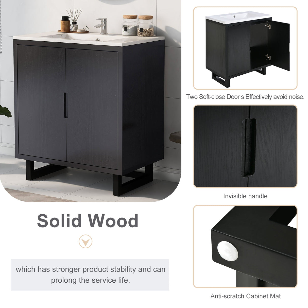 30" Bathroom Vanity Set with Sink