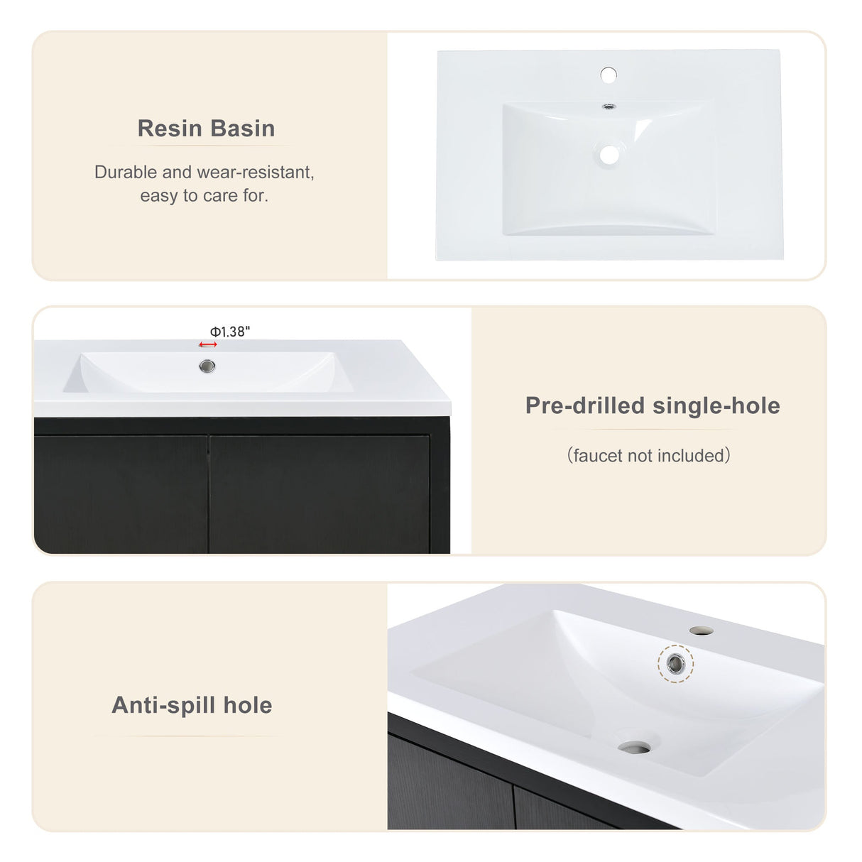30" Bathroom Vanity Set with Sink
