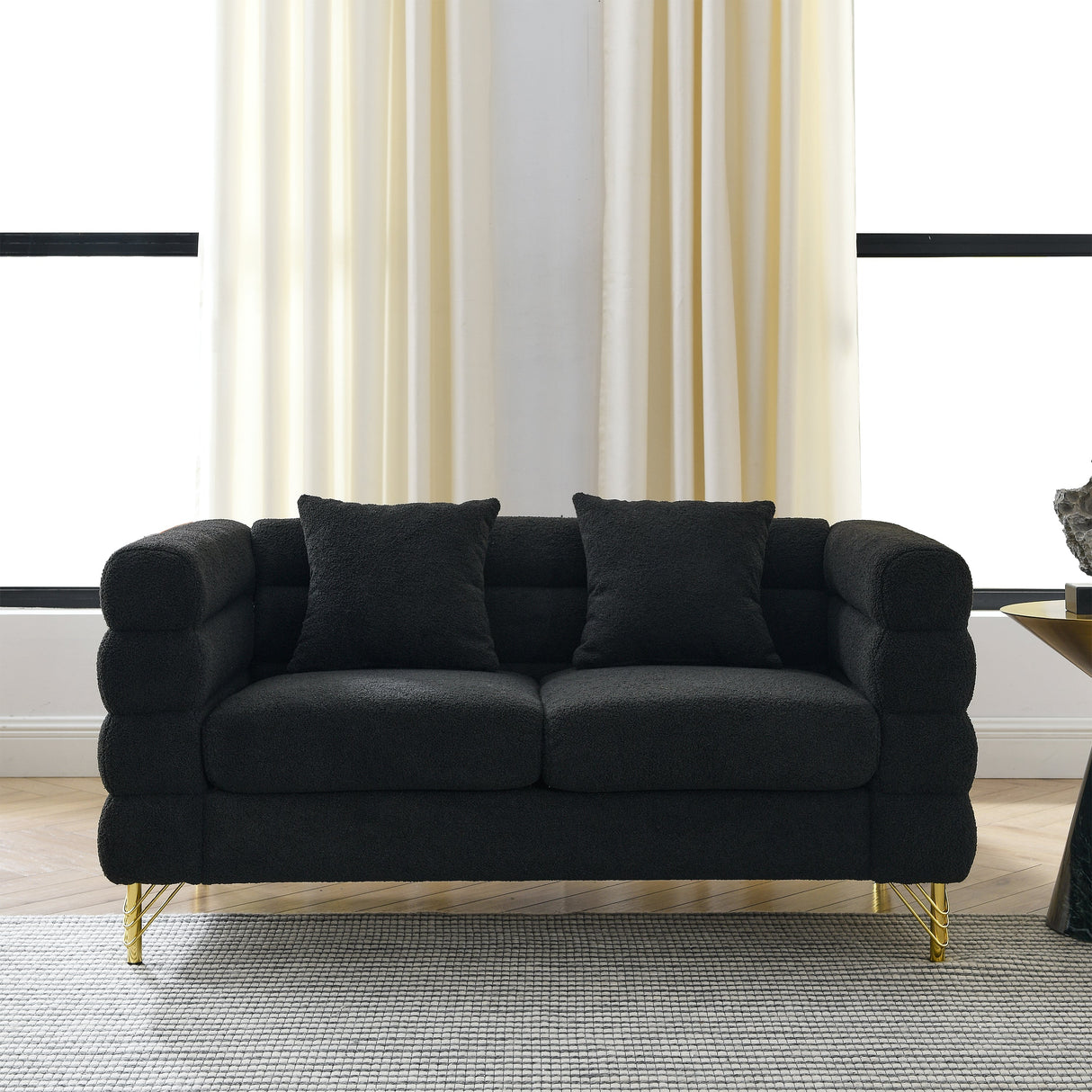 60-Inch Oversized 2-Seater Sectional Sofa