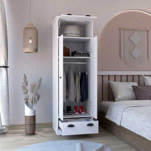 Dresser-Closet with Upper Storage Covered with 1 Door