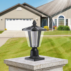 15" Solar Powered Outdoor Lantern, Modern Garden Light