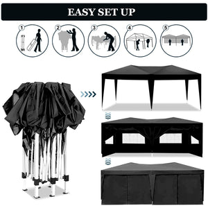 10'x20' EZ Pop Up Canopy Tent with Removable Sidewalls