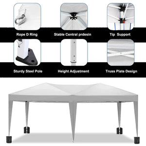 10'x20' EZ Pop Up Canopy Tent with Removable Sidewalls