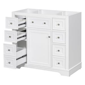 36" Bathroom Vanity without Sink, Cabinet Base Only