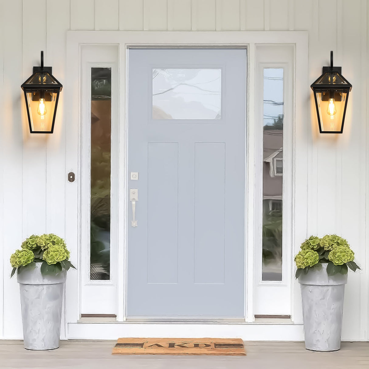 21" Outdoor Wall Lantern Light – Modern