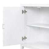 Circular Groove Design Retro Sideboard