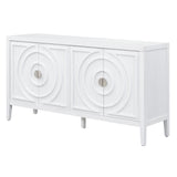 Circular Groove Design Retro Sideboard