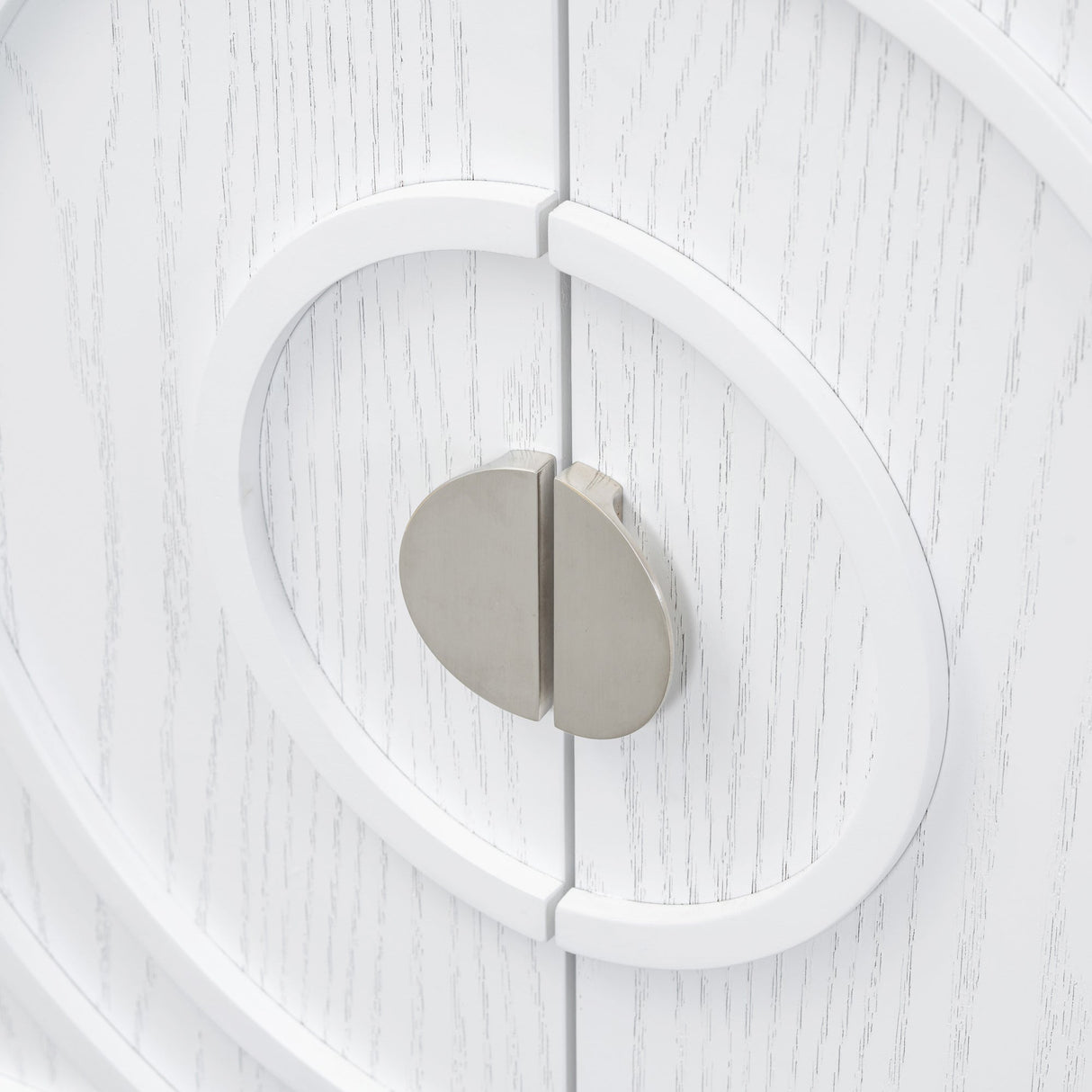 Circular Groove Design Retro Sideboard