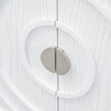 Circular Groove Design Retro Sideboard