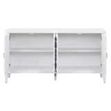 Circular Groove Design Retro Sideboard