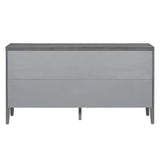 Circular Groove Design Retro Sideboard