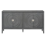 Circular Groove Design Retro Sideboard