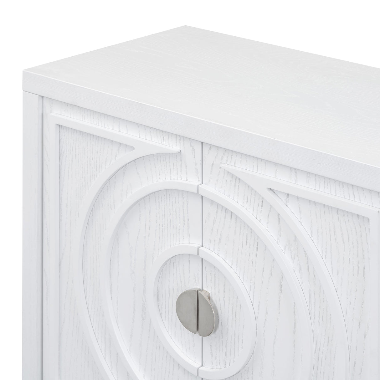 Circular Groove Design Retro Sideboard