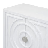 Circular Groove Design Retro Sideboard