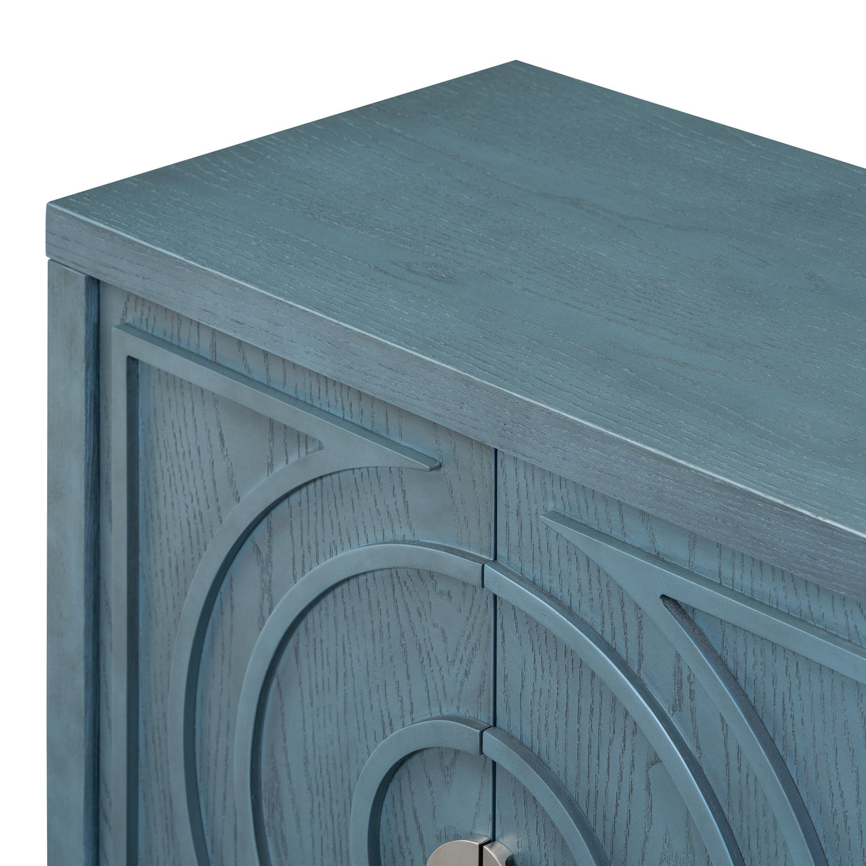 Circular Groove Design Retro Sideboard